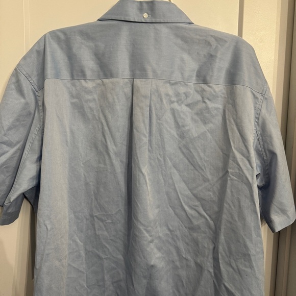 Duluth Trading Co Men's Wrinklefighter Relaxed Fit Short Sleeve Shirt Blue XL - Picture 7 of 8